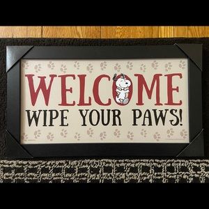 “Welcome Please Wipe Your Paws” Sign